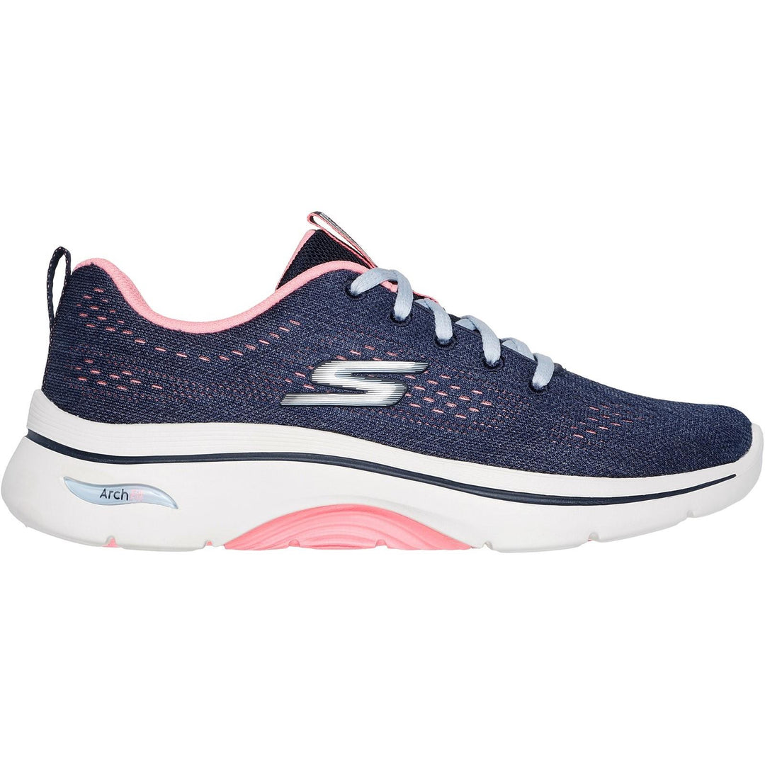 Women's Wide Fit Skechers 125311 Go Walk Arch Fit 2.0 Vivid Trainers in Grey/Lavender - Image 6