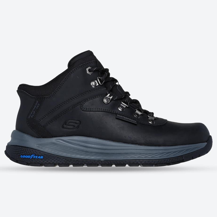 Men's Wide Fit Skechers Slip-ins 205285 Fit Meroe Pikeman Waterproof Trainers in Black - Image 1