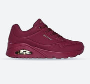 Skechers 73690 Extra Wide Uno - Stand On Air Walking Trainers Plum-main
