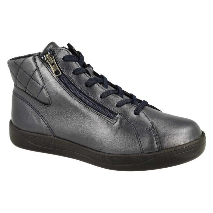 Women's Wide Fit DB Levisham Boots in Black Leather - Image 1