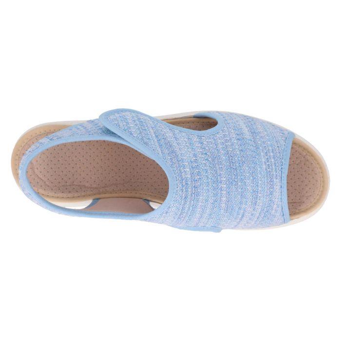 Women's Wide Fit DB Ragwort Sandals in Black Multi Stretch - Image 1