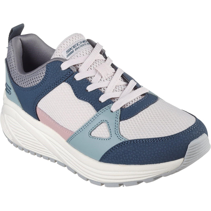 Womens Wide Fit Skechers 117268 Bobs Sparrow 2.0 Retro Clean Trainers in Off White - Image 1
