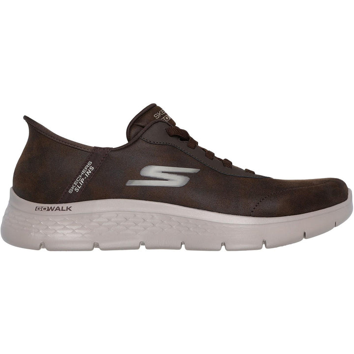 Men's Wide Fit Skechers 216326 Slip-ins Go Walk Flex Smooth Motion Trainers in Black - Image 1