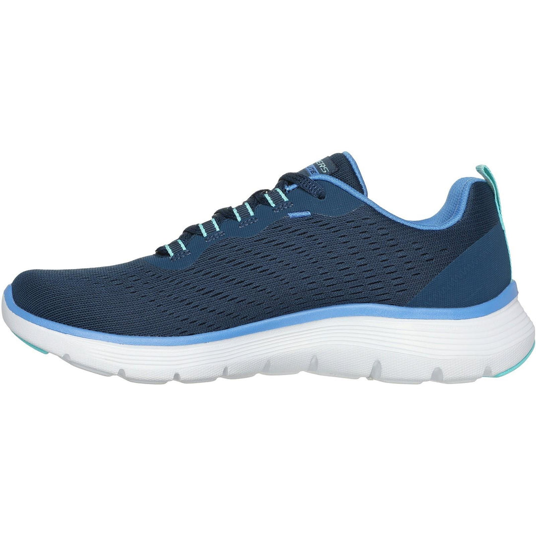 Women's Wide Fit Skechers 150201 Flex Appeal 5.0 New Path Trainer in Black - Image 9