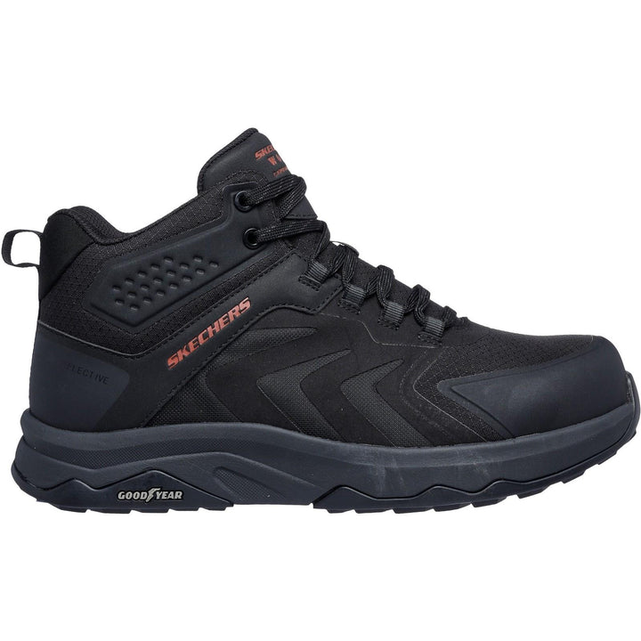 Men's Wide Fit Skechers 200256EC Work Speed Flex Trekker Boots in Black/Red - Image 1