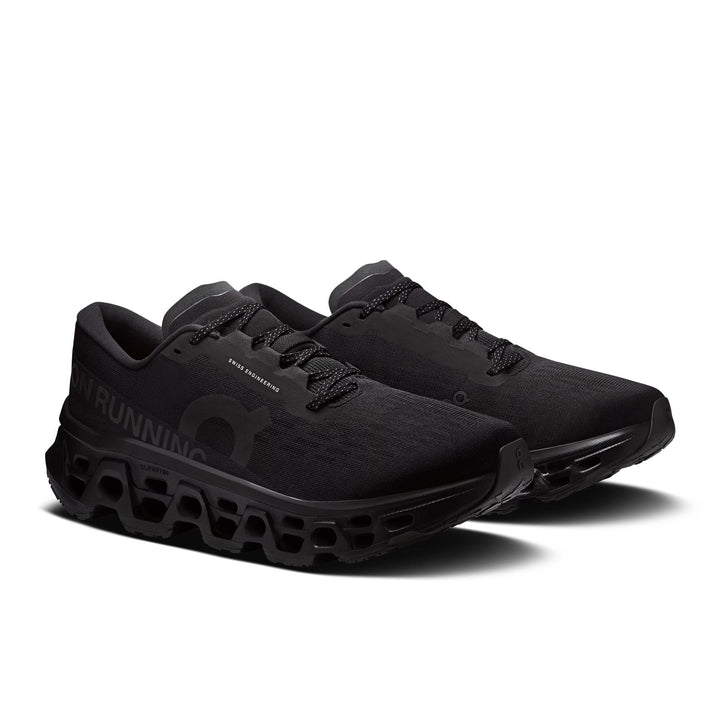 Mens Wide Fit On Cloudmonster 3 Trainers in Black - Image 1