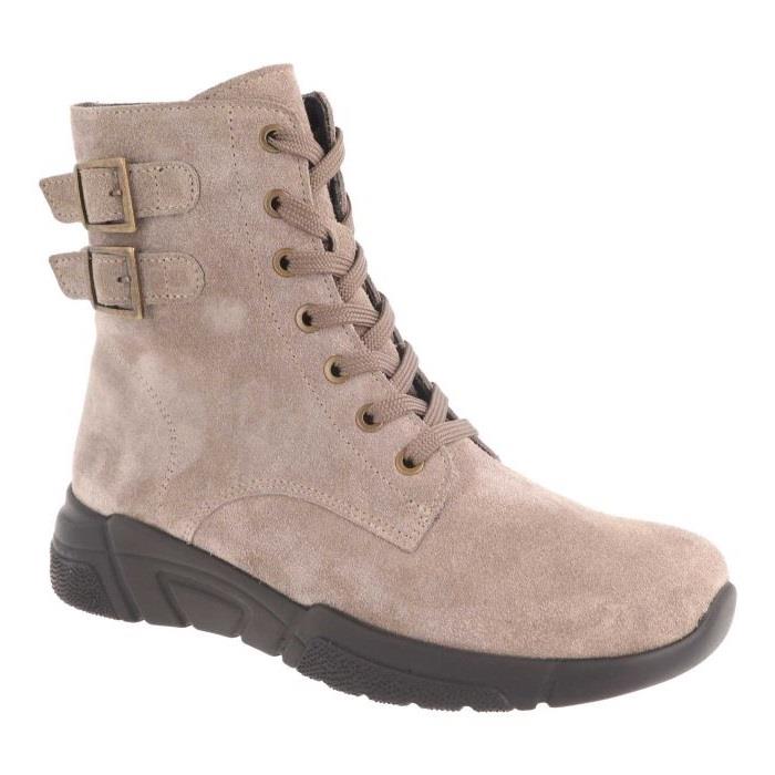 Women's Wide Fit DB Maisie Ankle Boots in Taupe Suede - Image 1