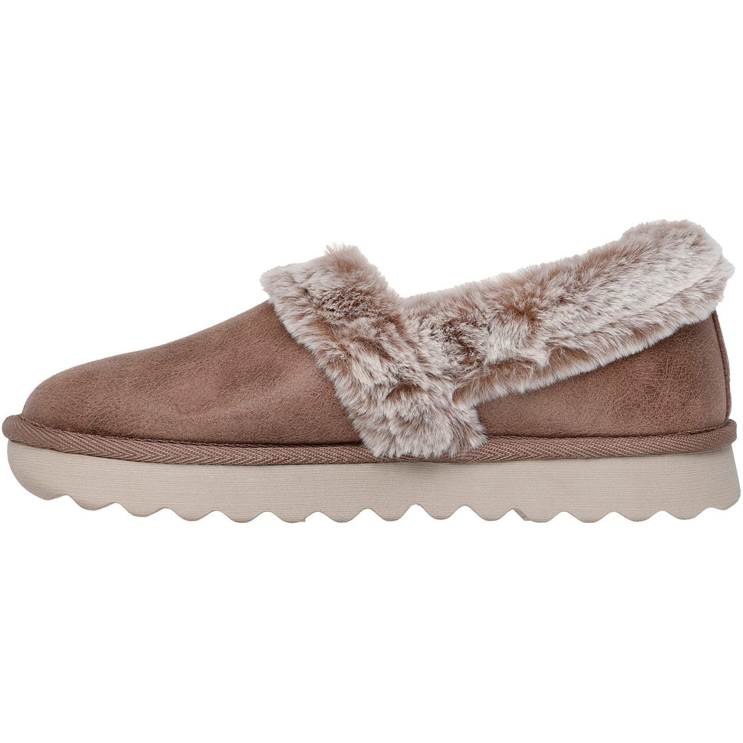 Women's Wide Fit Skechers 169027 Cozy Up Slippers in Black - Image 8