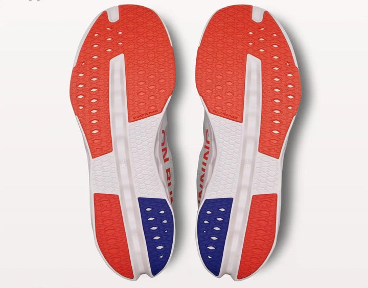 Women's Wide Fit On Cloudsurfer Next Wide Training Shoes - White/Flame