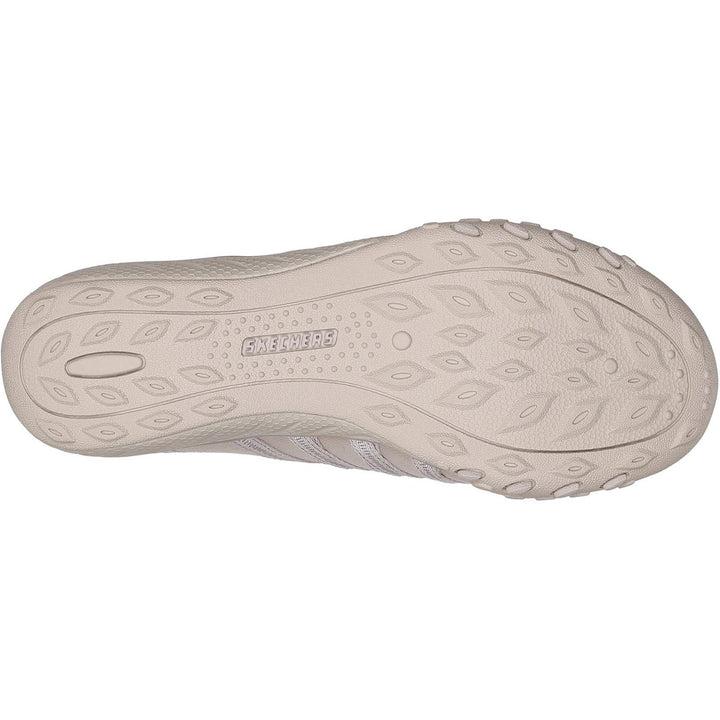 Women's Wide Fit Skechers 100593 Breathe Easy Roll With Me Shoes - Taupe in Taupe - Image 1