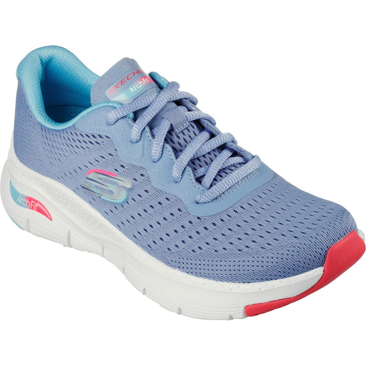 Women's Wide Fit Skechers 149722 Arch Fit Infinity Cool Trainers - Blue/Multi