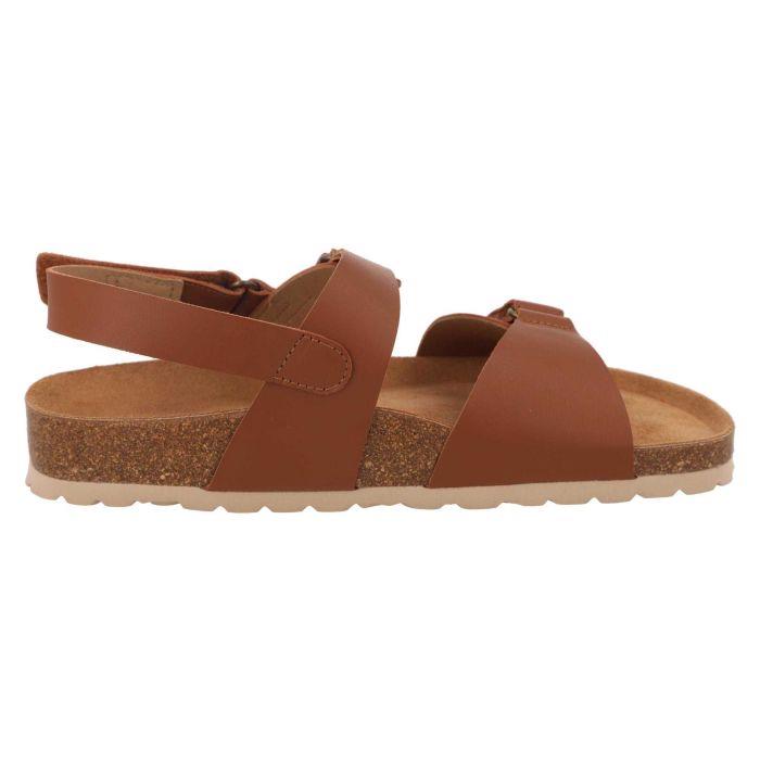 Women's Wide Fit DB Nettle Sandals in Tan Leather - Image 2