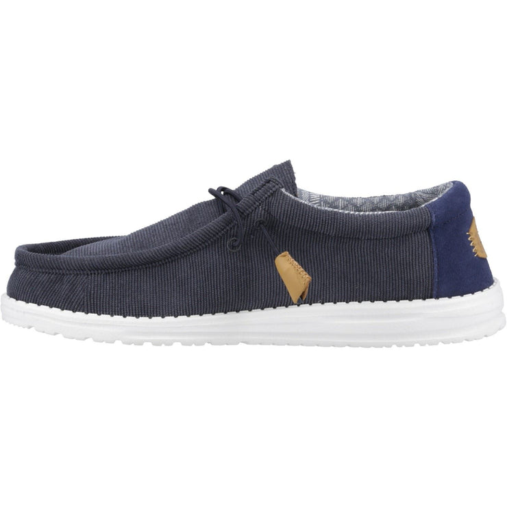 Heydude 40163 Wally Corduroy Navy Extra Wide Shoes-4