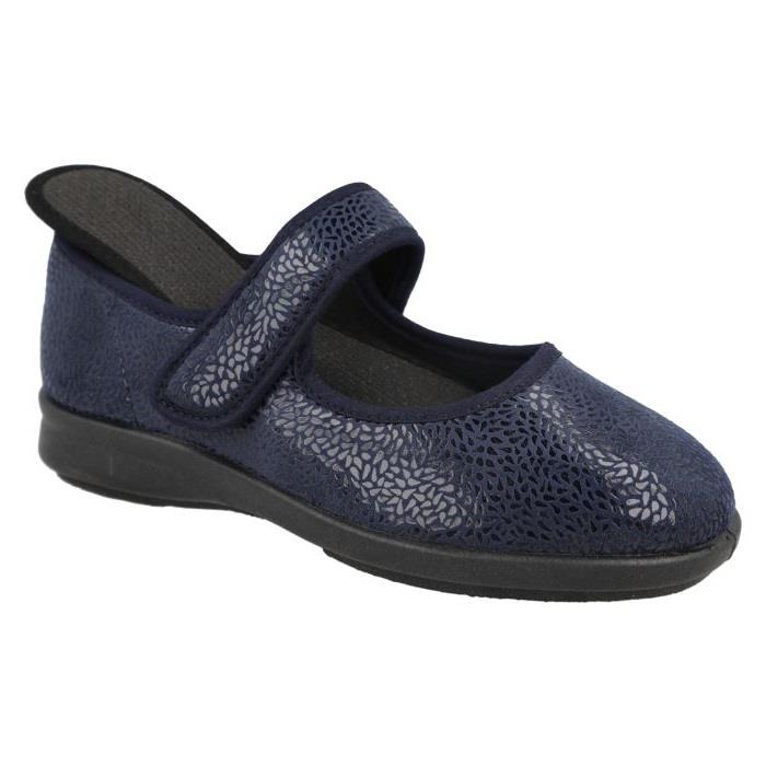 Women's Wide Fit DB Nieve Slippers in Black Stretch - Image 1