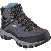Women's Wide Fit Skechers 158257 Selmen Hiking Waterproof Outdoor Boots - Charcoal/Grey