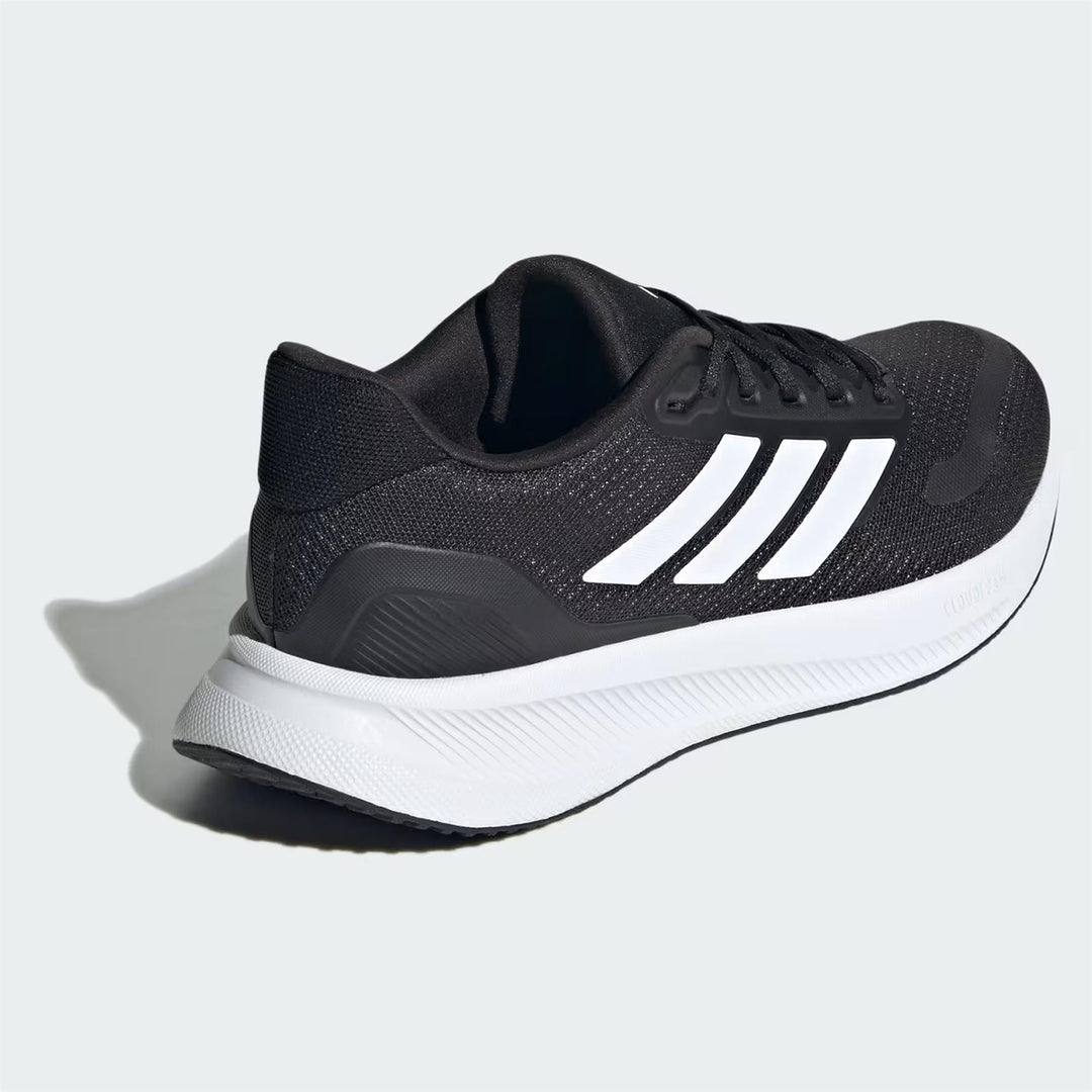 Women's Wide Fit Adidas Runfalcon 5 IE0556 Walking/Running Trainers in Black/White - Image 6