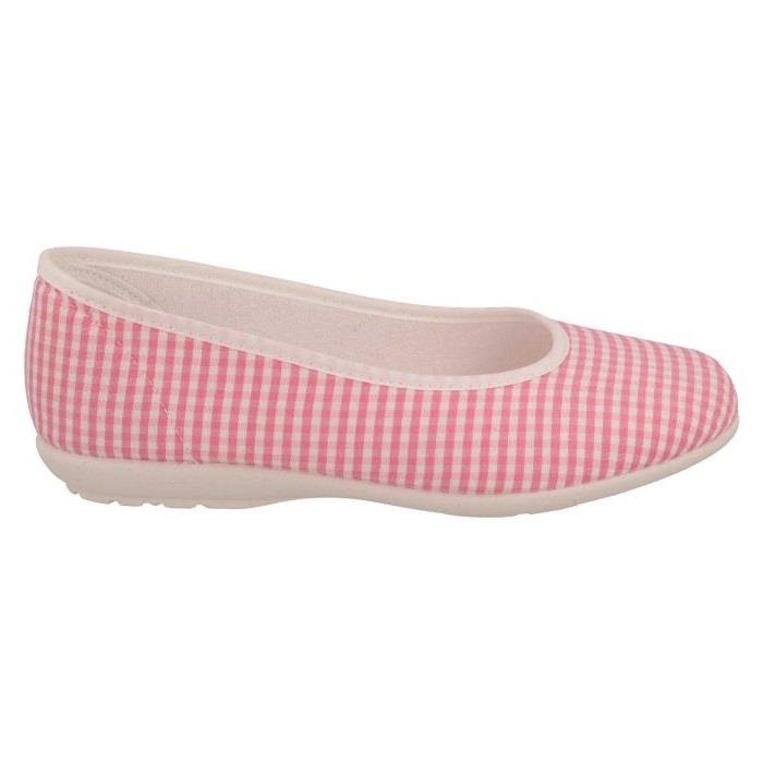 Women's Wide Fit DB Anenome Canvas Pumps in Blue Gingham Canvas - Image 7