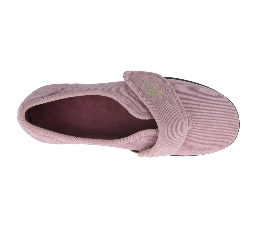 Womens Wide Fit DB Dallas Slippers in Denim Blue - Image 9