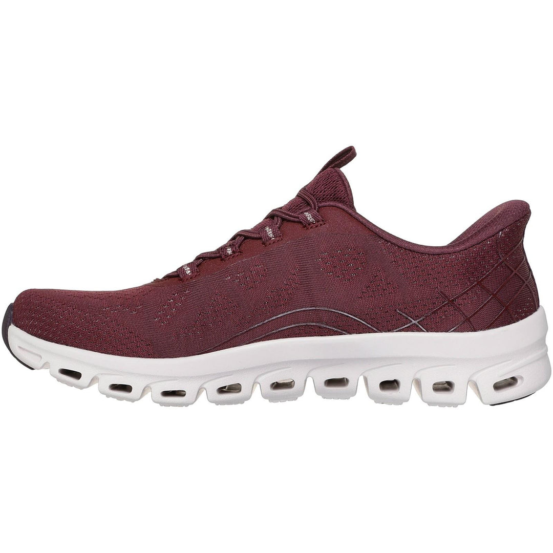 Women's Wide Fit Skechers 104750 Slip-ins Glide Step Elevate Amaze Trainers in Burgundy - Image 5