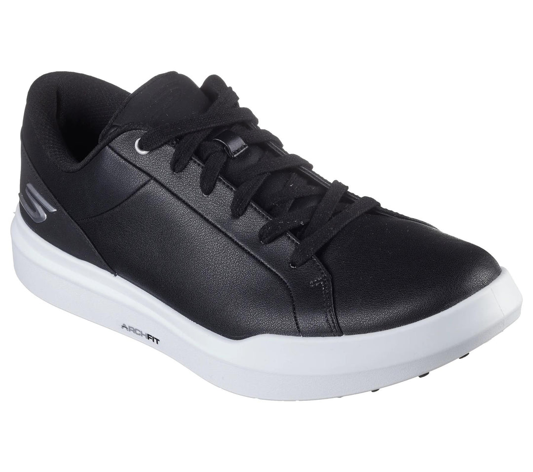 Men's Relaxed Fit Skechers 214128 Go Golf Drive 6 Waterproof Trainers in Black/White - Image 4