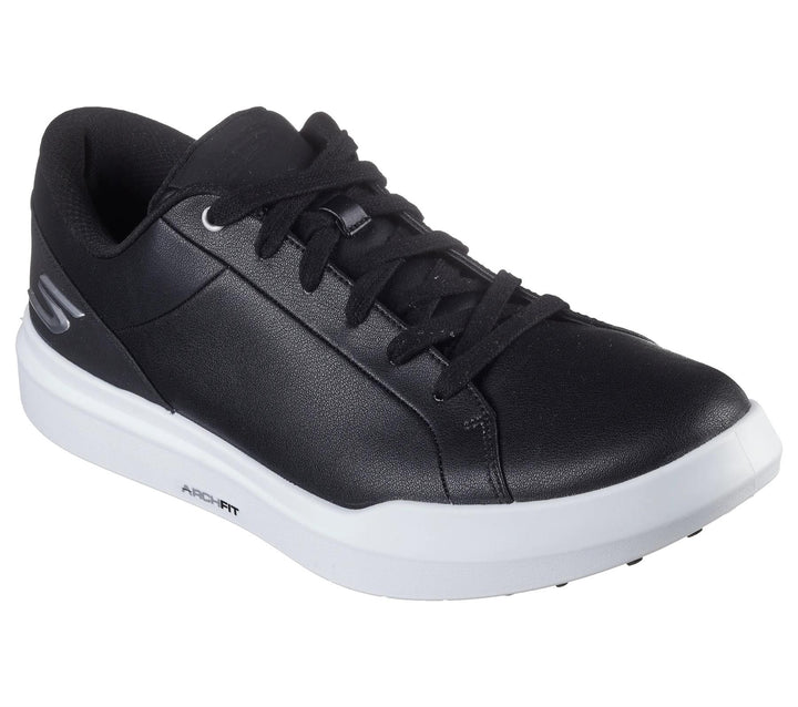 Men's Relaxed Fit Skechers 214128 Go Golf Drive 6 Waterproof Trainers in Black/White - Image 1