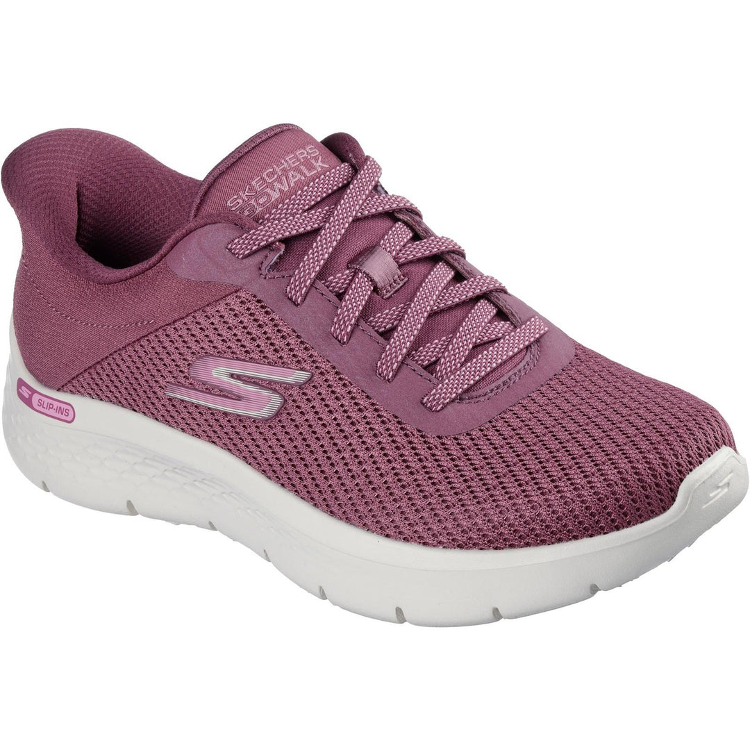 Women's Wide Fit Skechers 125516 Slip-ins Go Walk Flex Carla Trainers in Black - Image 7