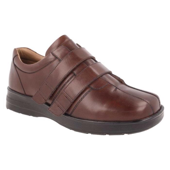 Men's Wide Fit DB Conrad Shoes in Black Leather - Image 8