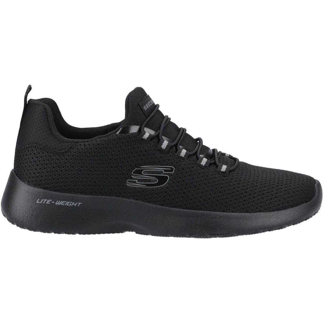 Men's Wide Fit Skechers 58360 Dynamight Trainers in Black - Image 2