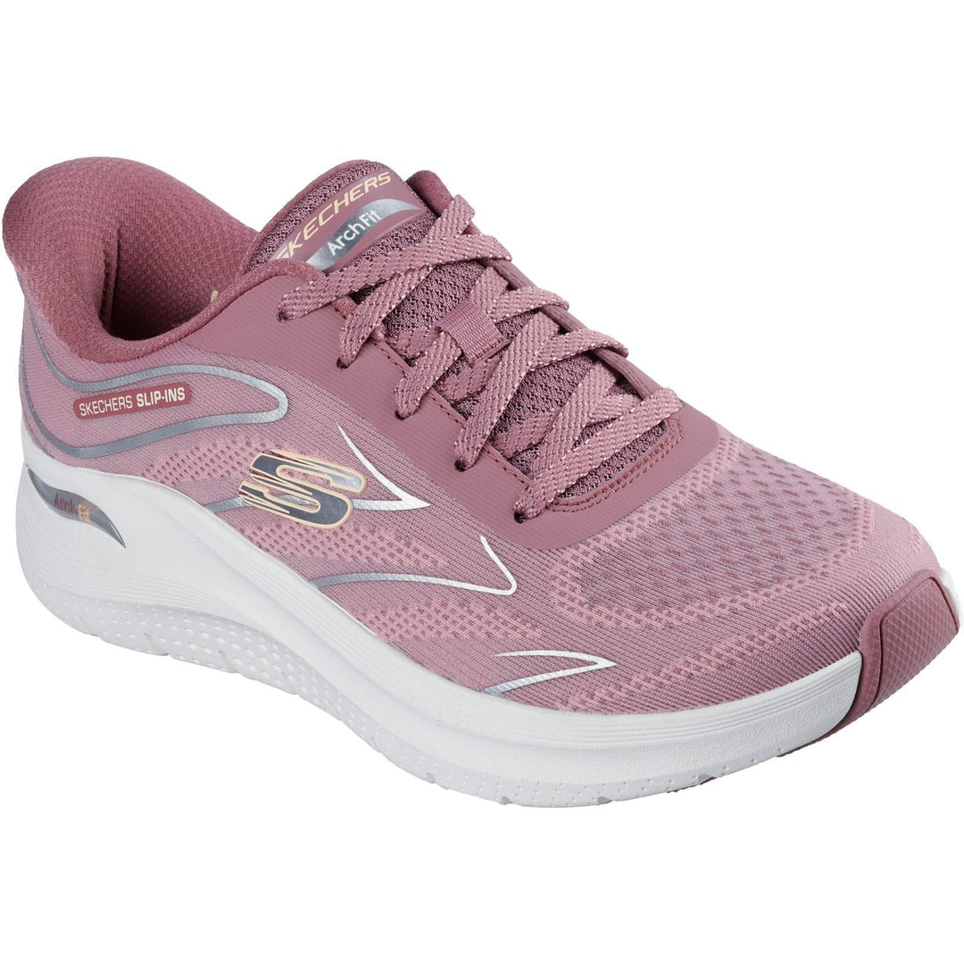 Women's Wide Fit Skechers 150328 Slip-ins Arch Fit 2.0 Sleek Stride Trainers