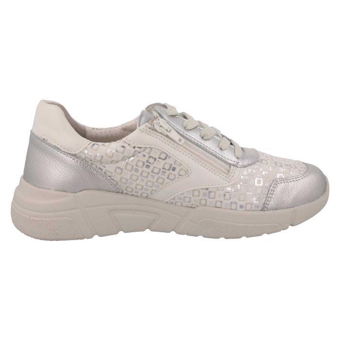 Women's Wide Fit DB Lauren Trainers in Navy / Silver / Leather / Multi - Image 1