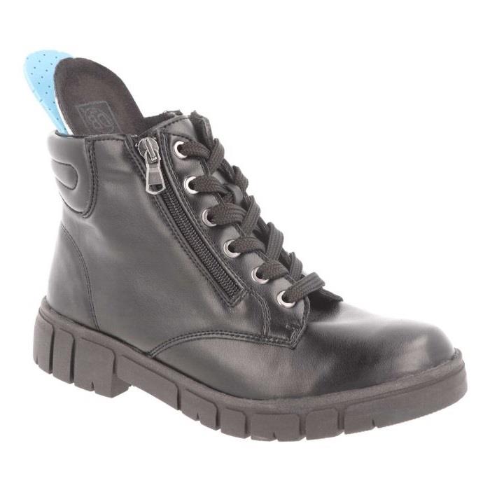 Women's Wide Fit DB Alice Ankle Boots in Black Synthetic - Image 1