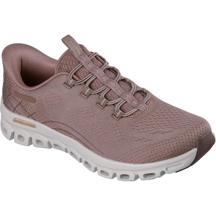 Women's Wide Fit Skechers 104750 Slip-ins Glide Step Elevate Amaze Trainers in Burgundy - Image 1