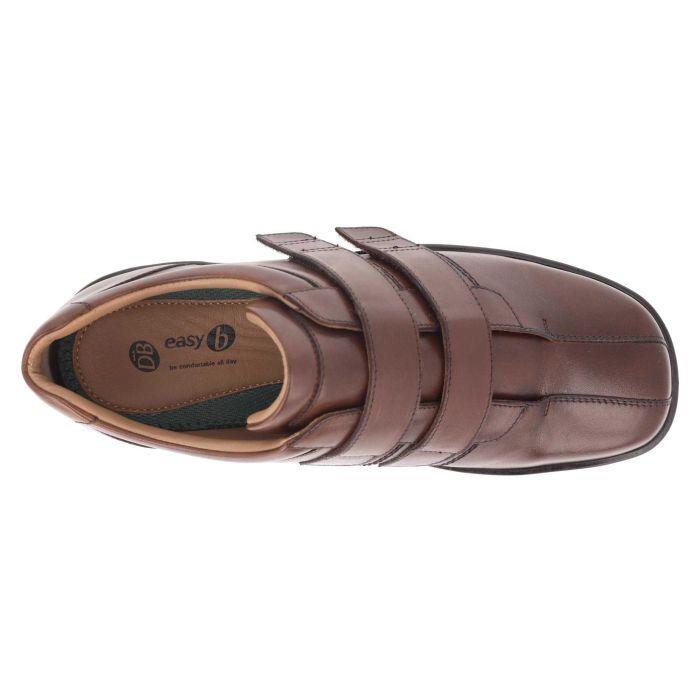 Men's Wide Fit DB Conrad Shoes in Black Leather - Image 1