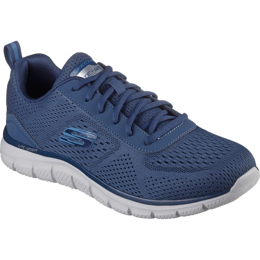 Men's Wide Fit Skechers Track 232758 Leshur Trainers in Blue - Image 3