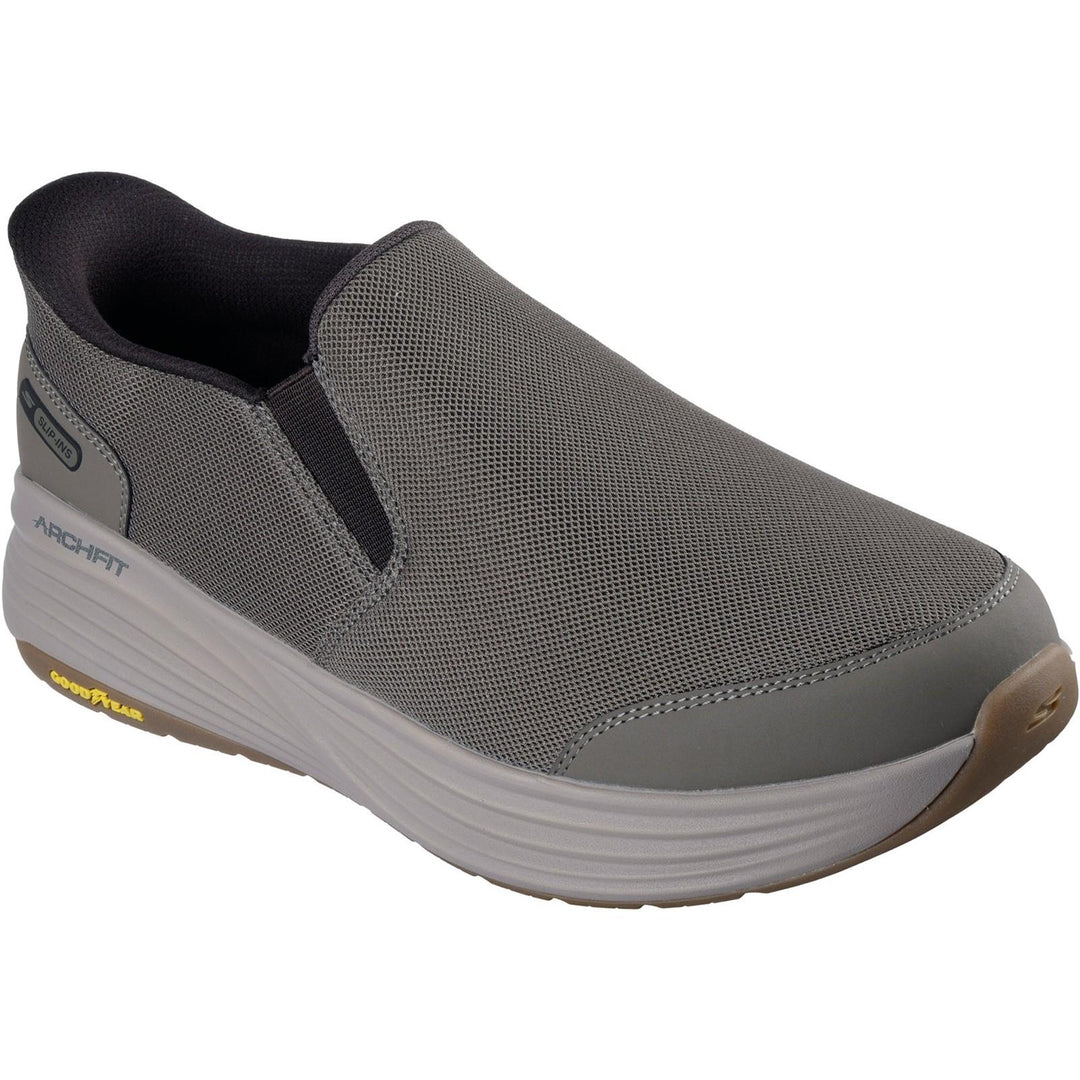 Men's Wide Fit Skechers 217000 Slip-ins Go Walk Stability 2.0 Trainers in Dark Taupe - Image 3