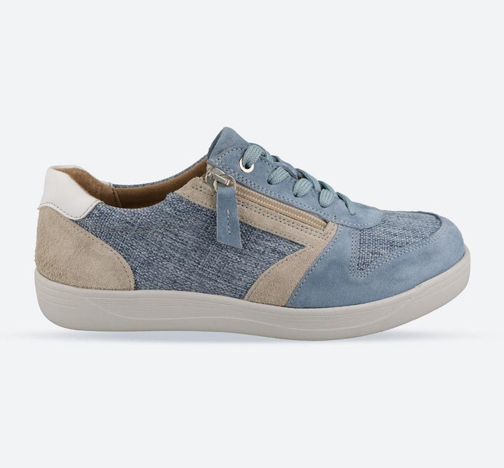 Women's Wide Fit DB Cedar Shoes in Navy / Blue Suede - Image 1