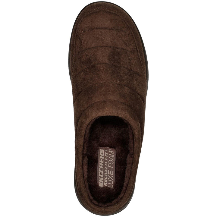 Men's Relaxed Fit Skechers 204636 Murette Garvanza Slippers in Chocolate - Image 1