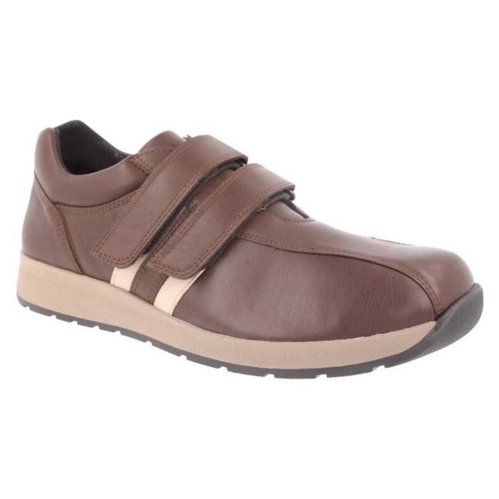 Men's Wide Fit DB Wayne Trainers in Black Leather - Image 1