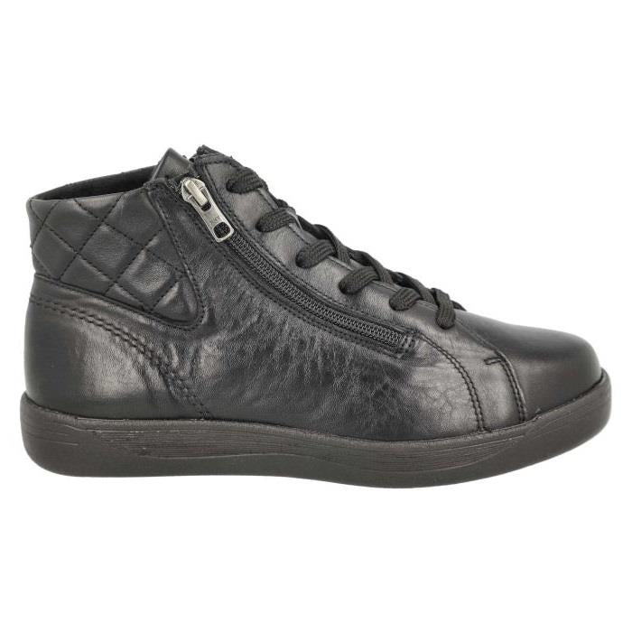Women's Wide Fit DB Levisham Boots in Black Leather - Image 1