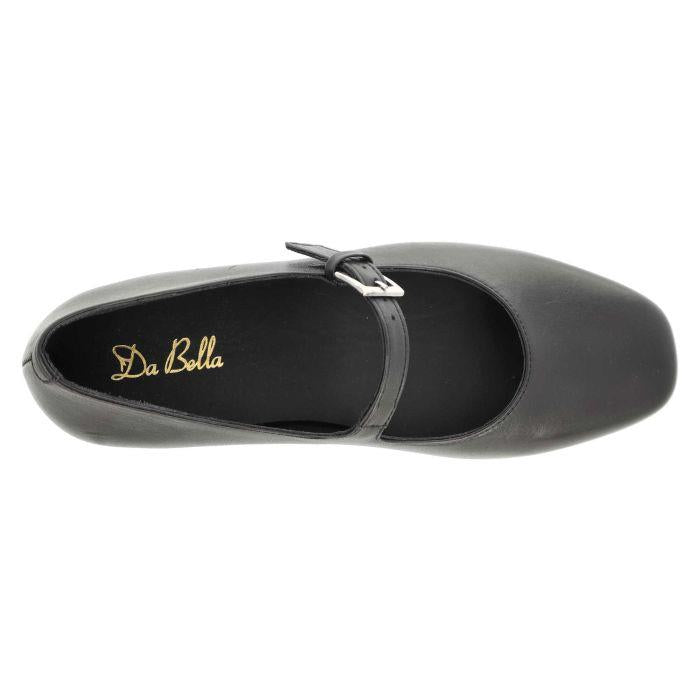 Women's Wide Fit DB Sirius Court Shoes in Black Leather - Image 5