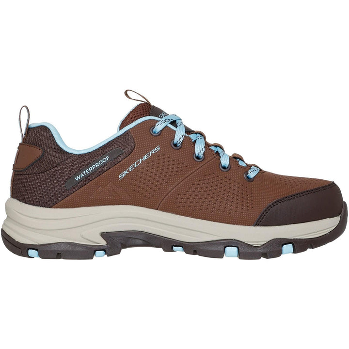 Women's Relaxed Fit Skechers 180119 Waterproof Trego Trail Destiny Trainers in Chocolate - Image 1
