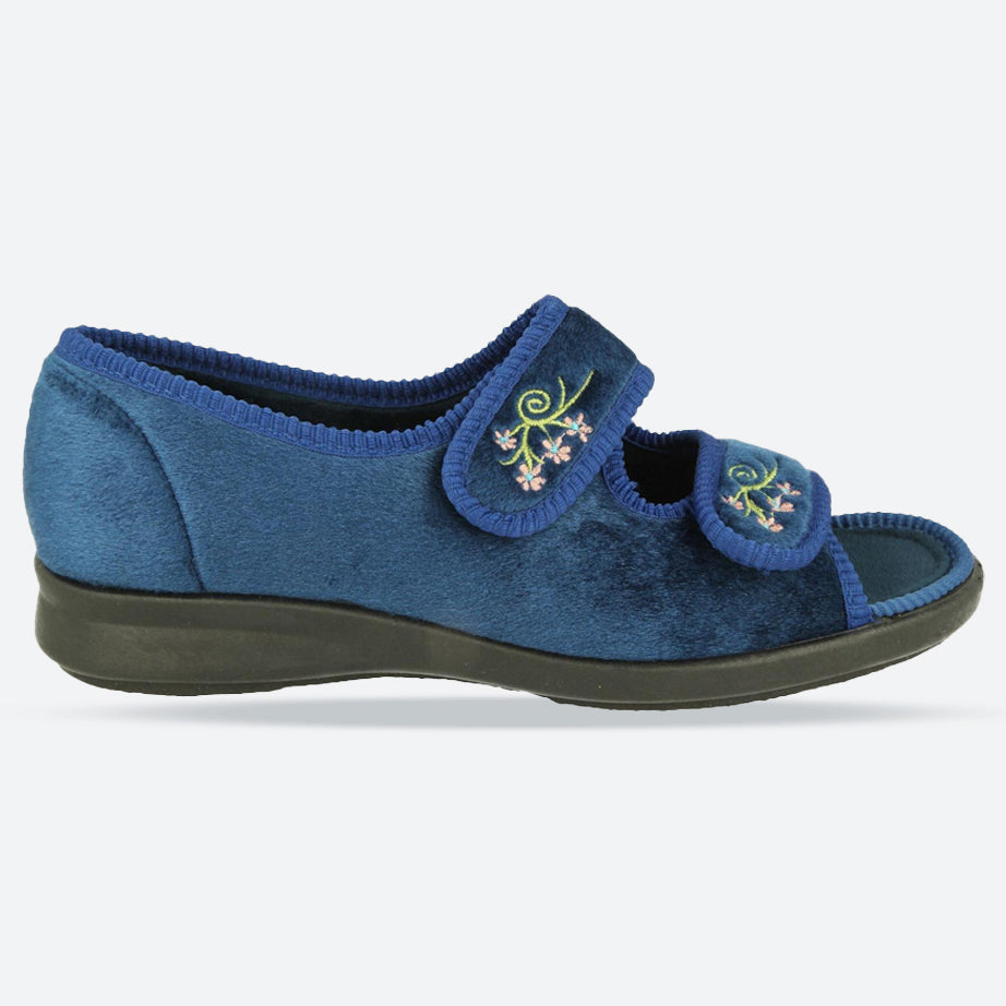 Womens Wide Fit DB Ace 2 Slippers in Black - Image 14