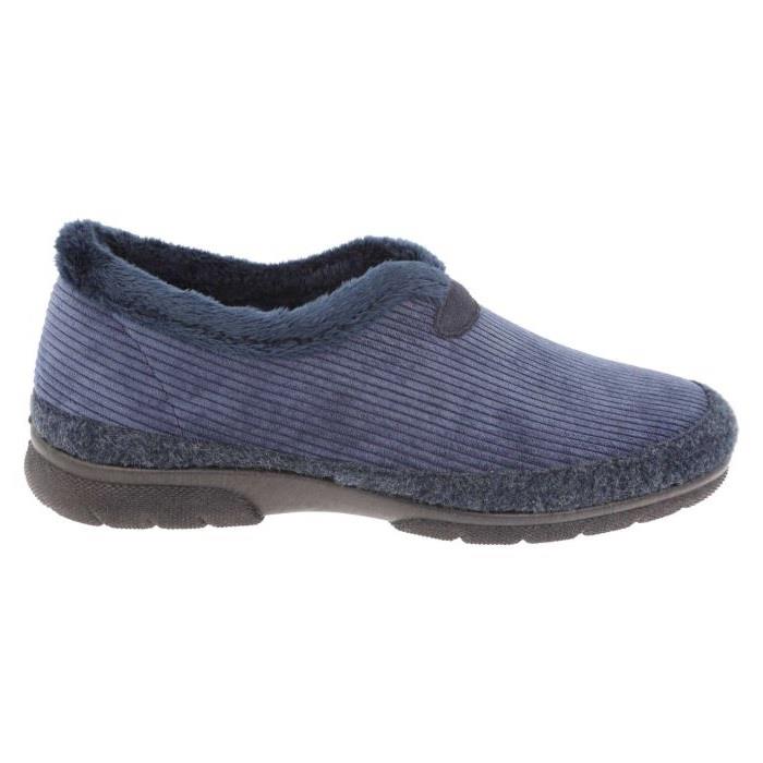 Men's Wide Fit DB Kelvin Slippers in Black Textile - Image 1