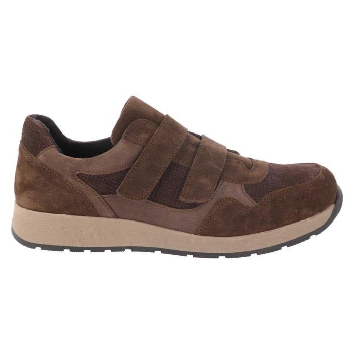 Men's Wide Fit DB Edmund Trainers in Black / Grey Suede - Image 1