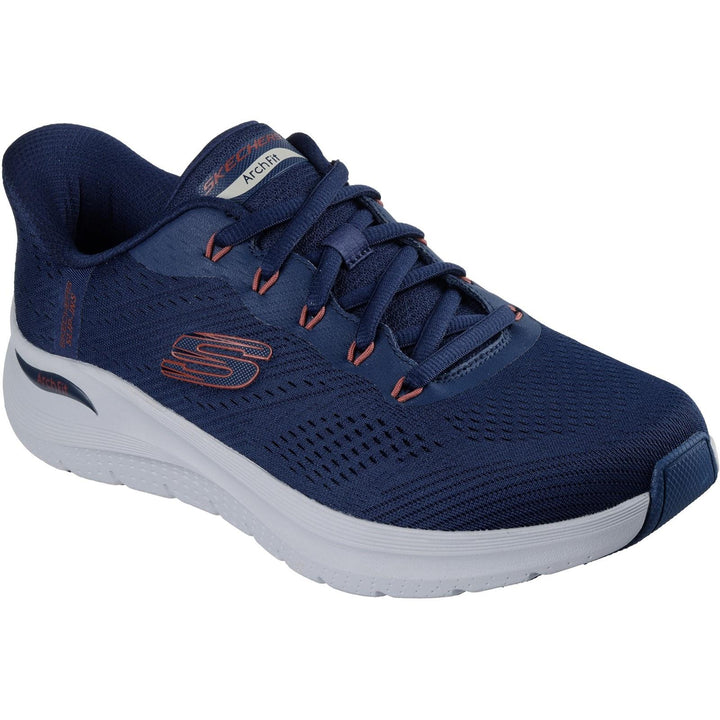 Men's Wide Fit Skechers 232712 Slip-ins Arch Fit 2.0 Lestur Trainers in Black - Image 1