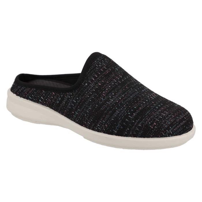 Women's Wide Fit DB Vesper Canvas Shoes in Black Textile - Image 1