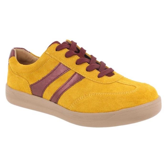 Women's Wide Fit DB Hannah Lace Up Trainers in Black Suede - Image 14
