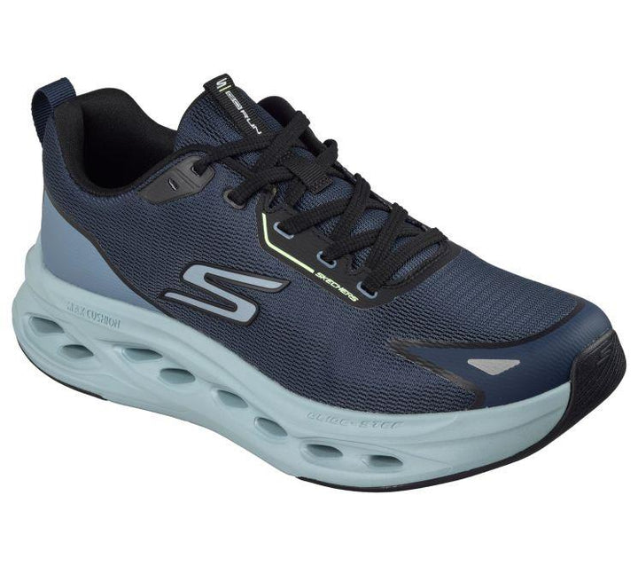 Men's Wide Fit Skechers 220417 Max Cushioning Glide Step Tukker Trainers in Navy/Blue - Image 1