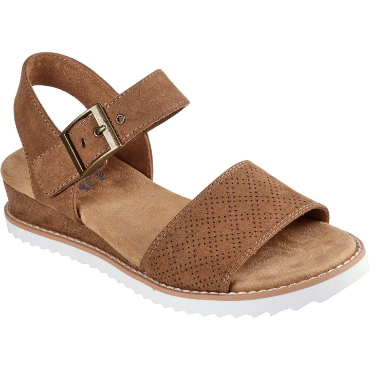 Women's Wide Fit Skechers 114147 Bobs Desert Kiss Serendipitous Sandals in Olive - Image 1