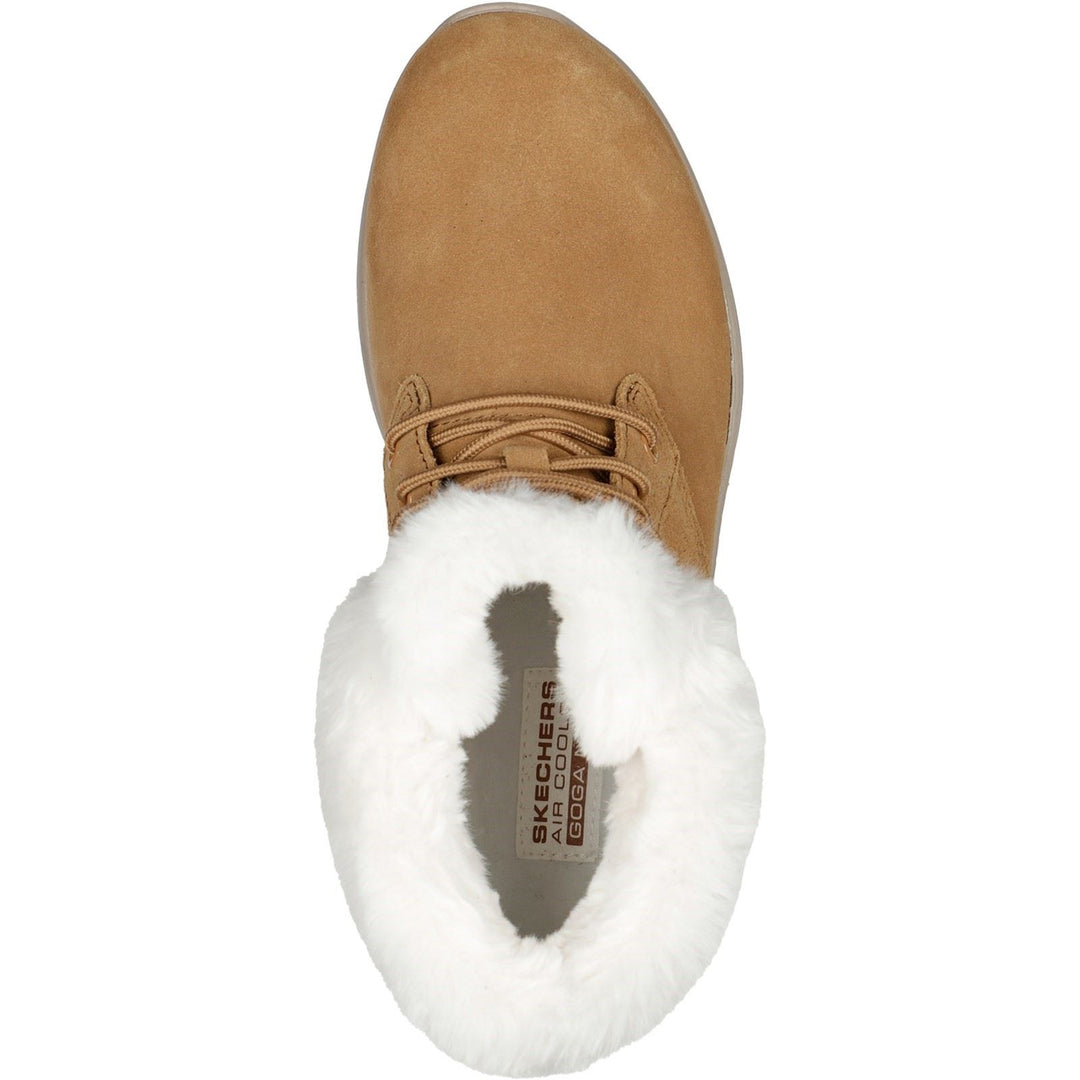 Suede Skechers Go Walk Ankle Boots Women's Wide Fit Skechers